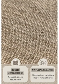 Covor bej din iută 190x280 cm Bouclé – Hanse Home