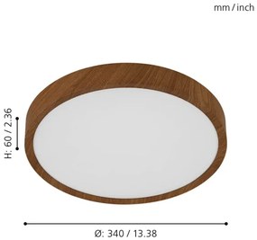 Eglo 98601 - Plafonieră LED MUSURITA LED/14,6W/230V