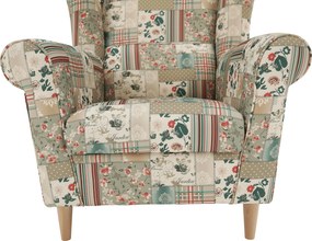 Fotoliu, material textil în stilul patchwork viorica 1, CHARLOT