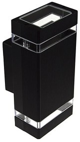 Aplică perete exterior LITEK 2xGU10/30W/230V IP44 negru