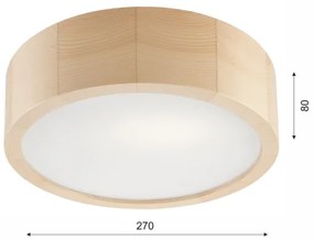 Lumină plafon NATURAL baie 2xE27/15W/230V IP54 pin Ø 27 cm