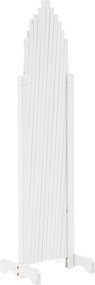 Ecran grilaj, alb/lemn, 250 cm, KEJLY
