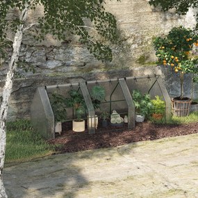Outsunny Seră de Grădină Tip Tunel din PE pentru Cultivarea Plantelor și Florilor, cu Uși cu Fermoar, 270x90x90 cm, Alb | Aosom Romania