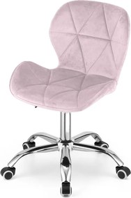OFERTA Scaun de birou AVOLA VELVET roz pudra II. calitate