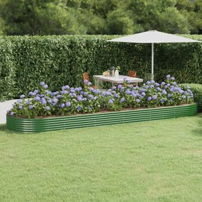 Jardiniera gradina verde 523x140x36cm otel vopsit electrostatic 1, Verde, 523 x 140 x 36 cm