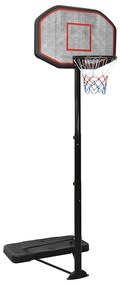 vidaXL Suport cu coș de baschet, negru, 258-363 cm, polietilenă