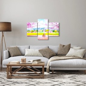 Tablou - Căprioară pictată, acuarelă (90x60 cm)