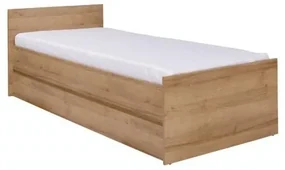 Pat de o persoană 80 cm Cortez C 08 (stejar riviera) ( cu somieră). 1004890