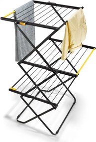 Uscator de rufe Joseph Joseph AirFrame™ 5000024, 16 m, 3 nivele, Pliabil, Mecanism de blocare, Negru/Galben