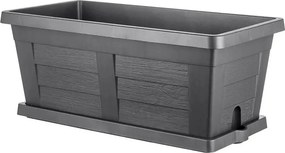 Jardinieră cu volum mare Bama Legno antracit, 60 x 30 x 25 cm, 60 cm