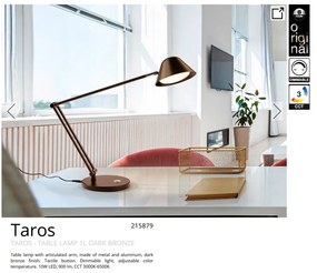 Lampa LED de birou cu brat articulat Taros