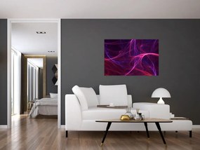 Tabloul abstract cu linii curbe (90x60 cm)