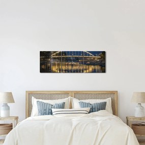 Tablou cu făntână arteziană (cu ceas) (90x30 cm)