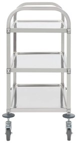 Carucior de bucatarie 3 niveluri 95x45x83,5 cm otel inoxidabil 95 x 45 x 83.5 cm (3 tiers)