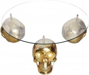 Masuta de cafea design unicat Skull 90cm gold