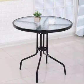 Masa rotundă de grădină, din sticlă 60 cm