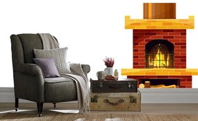 Sticker perete Semineu Decorativ 5