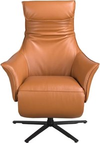 Fotoliu pivotant, functie relax, tapitat cu piele Brown