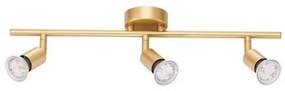 Plafonirea cu 3 spoturi design minimalist LUP aurie