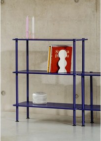 Etajeră albastră cu aspect de lemn de stejar 80x90,5x35 cm Teidi – noo.ma