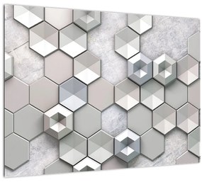 Tablou cu abstracție 3D (70x50 cm), în 40 de alte dimensiuni noi