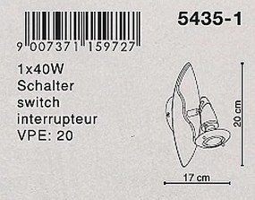 Aplica cu lemn Earl 5435-1 GL