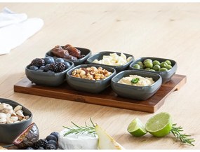 Set de servire gri antracit 6 buc. din porțelan Essentials – Ladelle