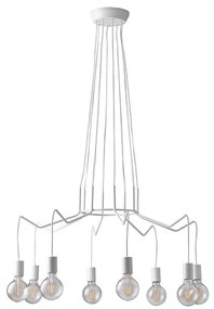 Lustra suspendata design modern Habitat, 85cm alb I-HABITAT-S8 BCO FE