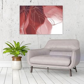 Tablou - Floare abstractă roșie N⁰1 (90x60 cm)