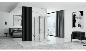 Cabina de dus patrata cu usi batante Rea Rapid Swing 100x100 cm