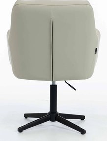 HR840CROSS Scaun Culoarea Inului Piele Ecologica Premium Soft cu Bază Neagră