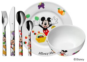 Set 6 tacâmuri din inox și veselă pentru copii Mickey Mouse