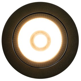 Spot integrat negru 9,5 cm cu LED 1300lm reglabil IP65 - Gaius