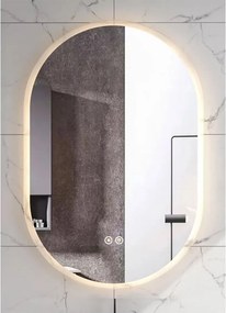 Oglinda ovala Fluminia Dali cu iluminare LED si dezaburire