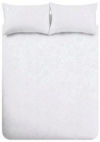 Lenjerie de pat albă din jacquard pentru pat de o persoană 135x200 cm Fleur Matelassé – Bianca