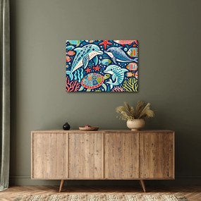 Tablou – Animale acvatice desenate (70x50 cm)