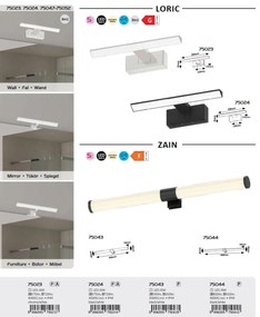 Aplica LED pentru baie protectie IP44 Loric crom