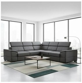 Colțar extensibil universal cu spațiu de depozitare GRANADA, gri închis