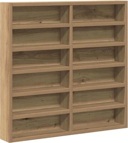 vidaXL Dulap de Expunere cu raft Stejar Artizanal 60 x 8,5 x 58 cm