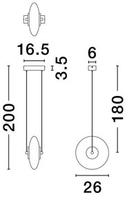 Pendul LED design modern decorativ SKIA