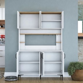 Dulap Jevy Walnut and White