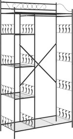 vidaXL Dulap Deschis cu raft Negru 101 x 43 x 188 cm Oțel