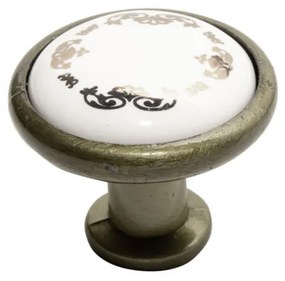 Butoni mobilier model W0520/701 (Finisaj: Antic auriu/Floare maro)