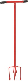 vidaXL Gheară de grădină, roșu, oțel