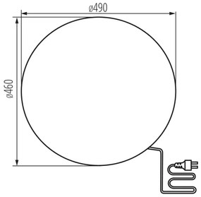Lampă de exterior Kanlux 36592 STONO 1xE27/25W/230V d. 49 cm IP65