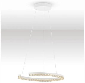 Lustra circulara aluminiu alb GREAMY D-46cm