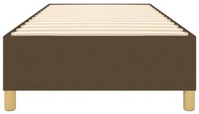 Cadru de pat box spring, maro inchis, 90x190 cm, textil Maro inchis, 35 cm, 90 x 190 cm