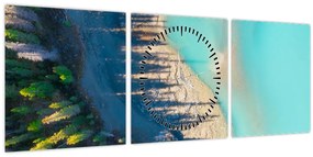 Tablou - Vedere la lac (cu ceas) (90x30 cm)