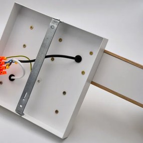 Lustră aplicată MATTE 2xE27/15W/230V + 3xG9/5W/230V alb/stejar