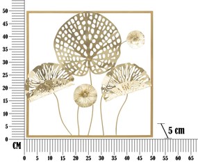Mauro Ferretti PANOU FIER FLORI AURIU CM 50X5X50